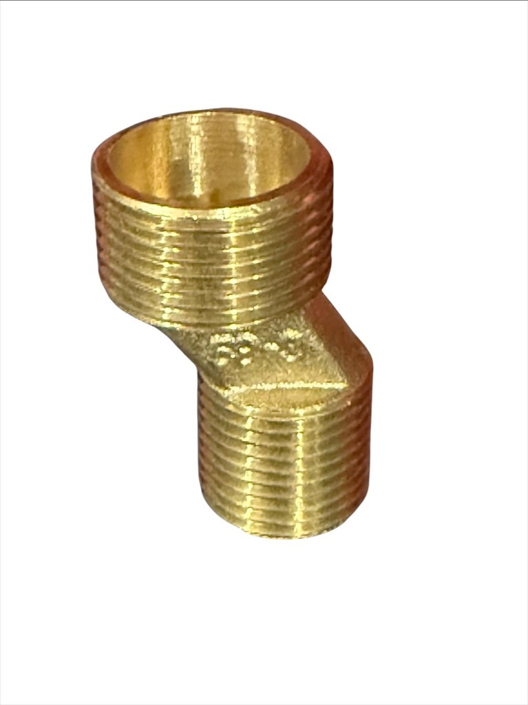 Adaptador curvo de cobre para mezcladora de baño