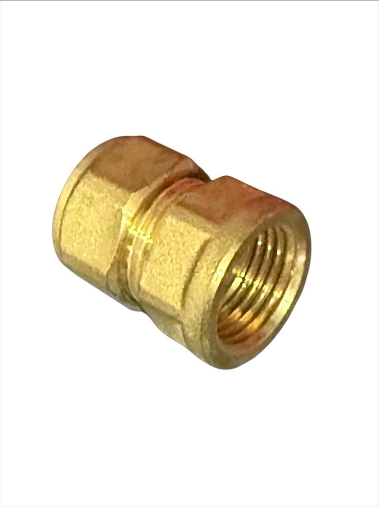 Conector de bronce recto hembra