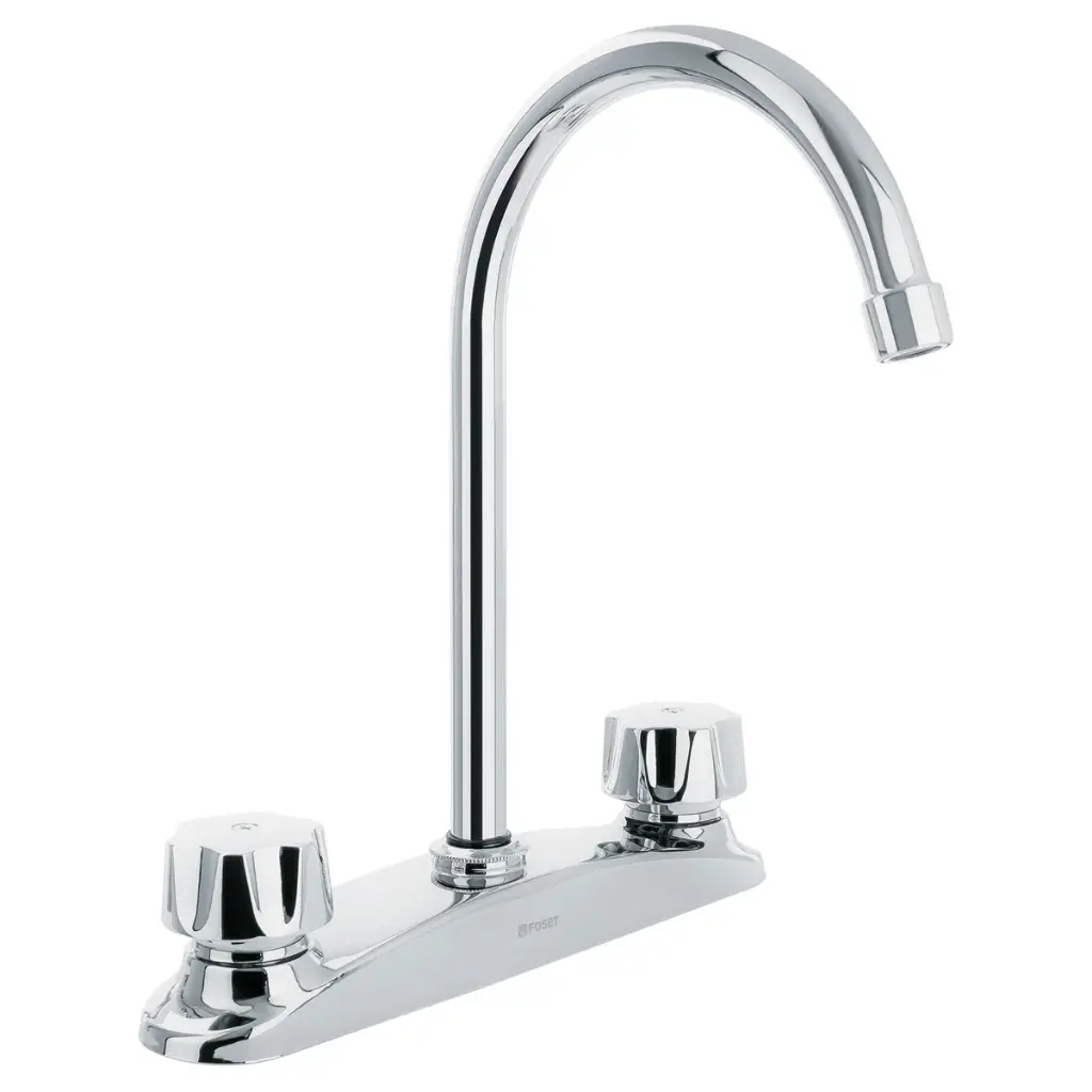 Llave Mezc. P/Fregadero De 2 Boca T/Sayco Pesada Metal