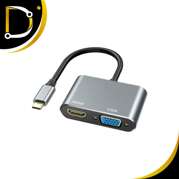 Adaptador Tipo C A VGA y HDMI