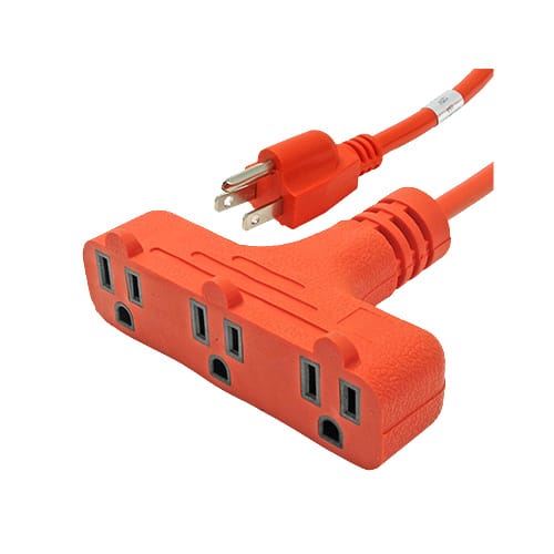 Regleta Naranja De 3 Salidas
