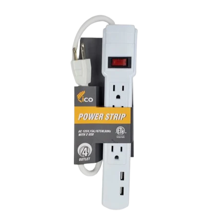 [DADSADS00] Regleta De 4 Salidas + 2 USB Lico