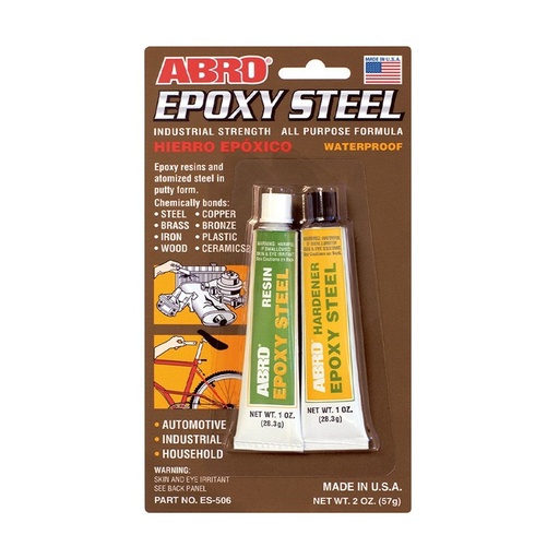 [SS-1000-40C] Acero Plastico Abro Epoxy Steel 1.5 Onz